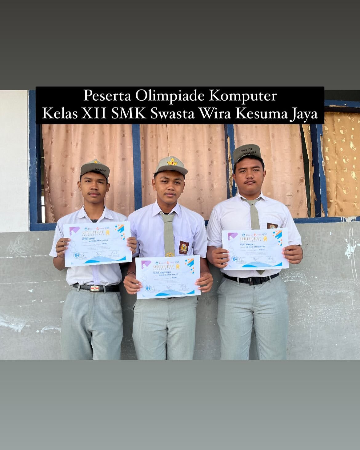 Siswa dan siswi SMK Wira Kesuma Jaya mengikuti Olimpiade Komputer